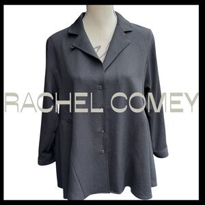 Rachel Comey (New York) Black Stretch Swing Button Front Blazer Jacket (XS/S)